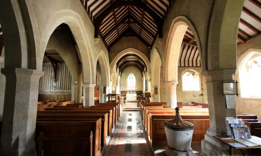 church filming near London