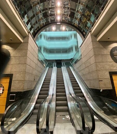 Escalator filming London