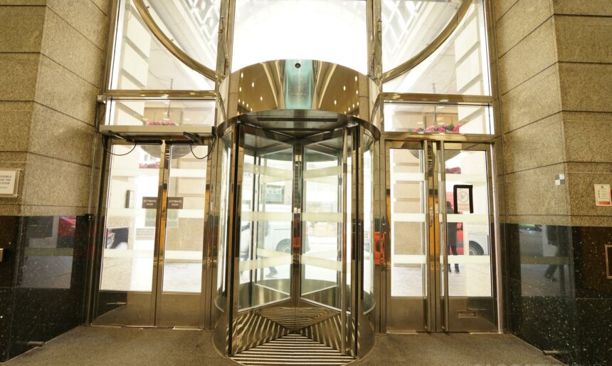 revolving door filming London