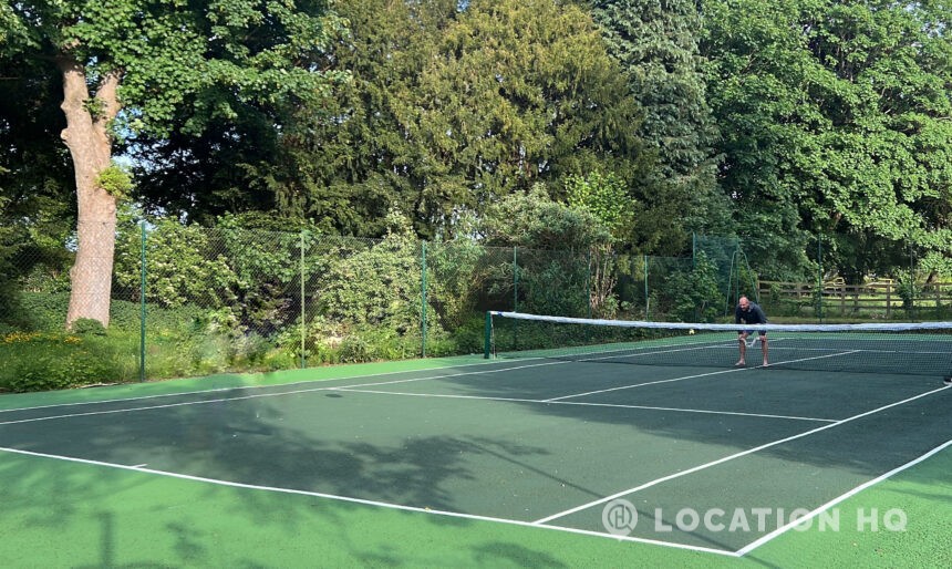 outdoor home tennis court film location