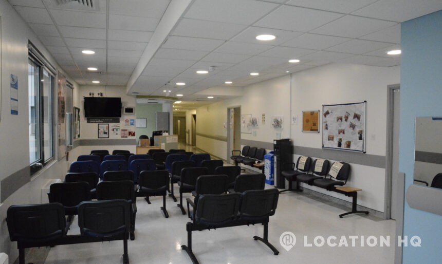 GP general practitioner doctors waiting area film location