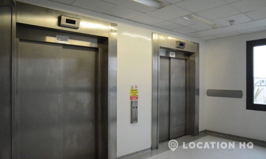 Hospital elevator film location lift